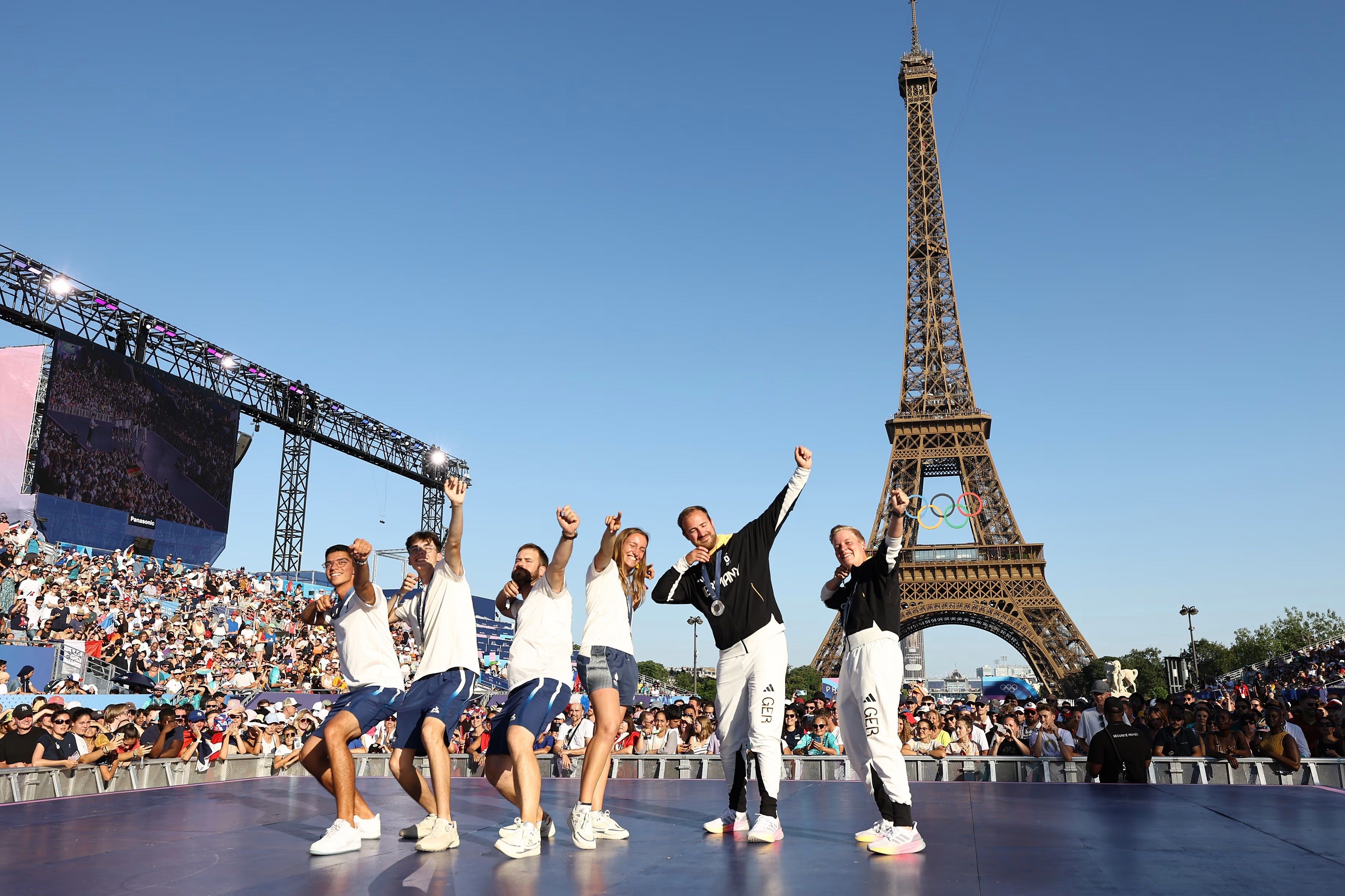 El Parque de los Campeones, patrocinado por Panasonic, al que acudían los medallistas a celebrar sus triunfos