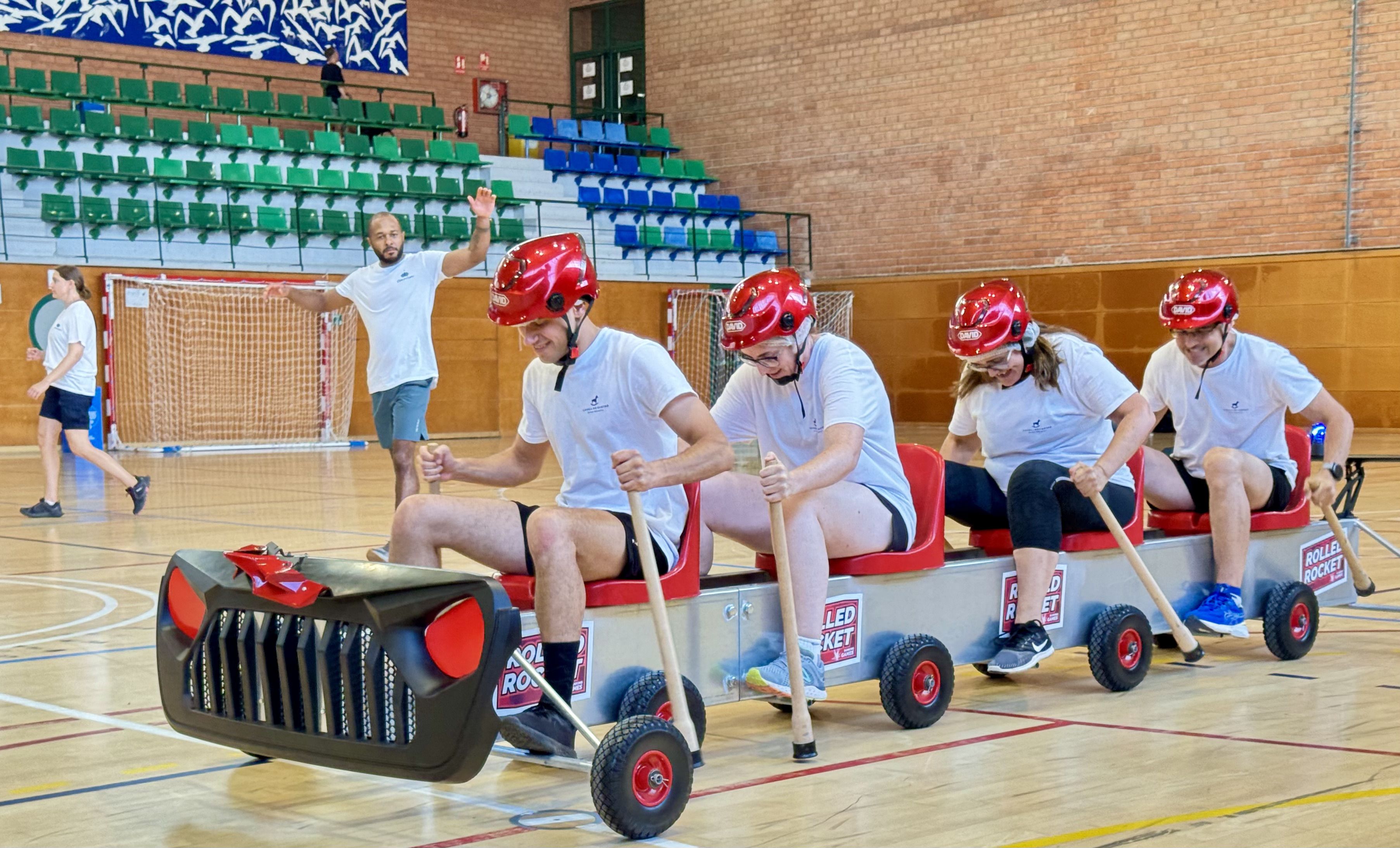 Participantes en un evento deportivo corporativo de Ranking Games