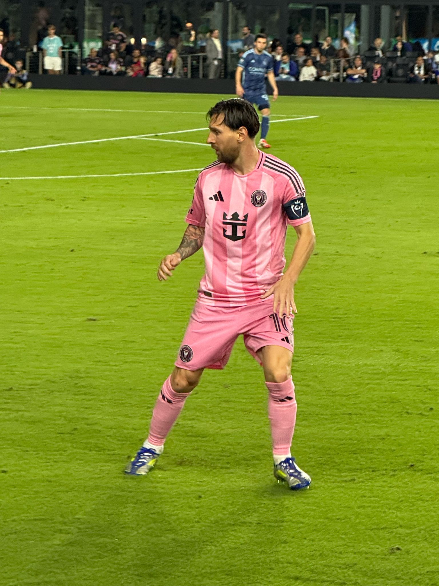 Leo Messi durante el partido del Inter Miami contra Sporting Kansas City.