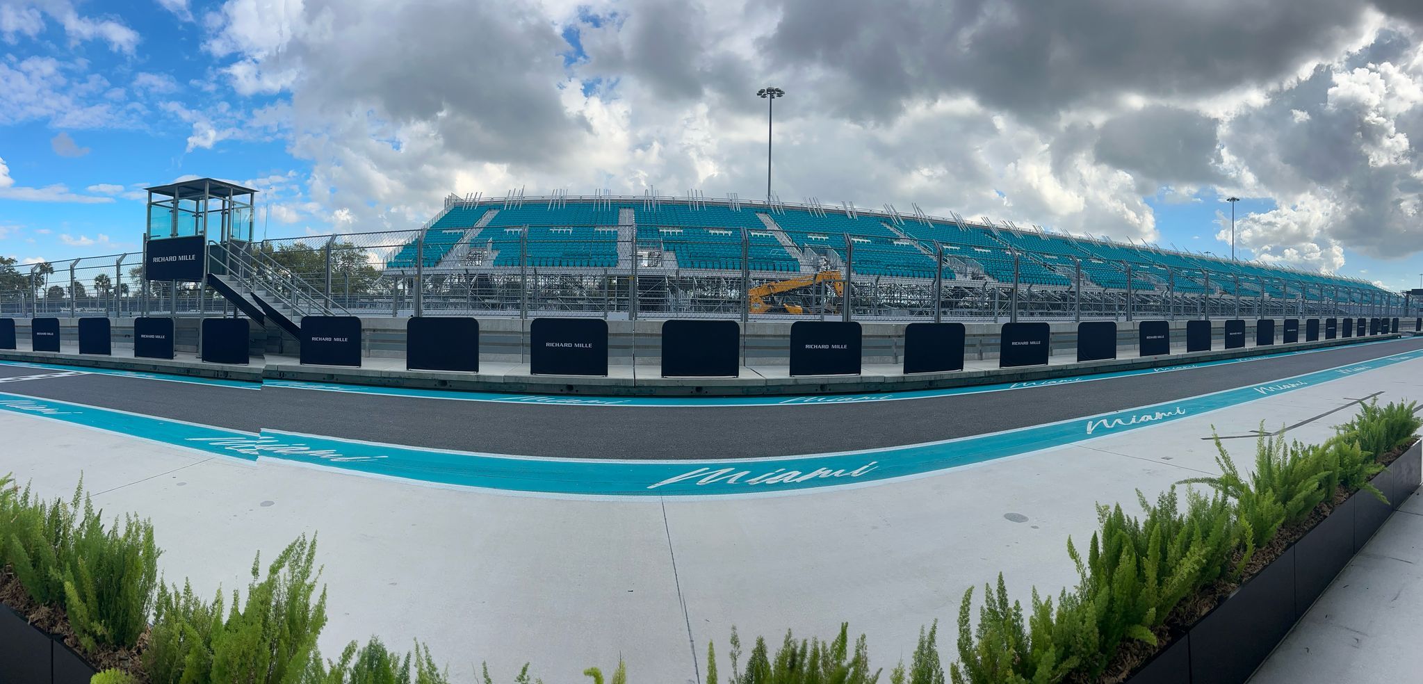 Grada habilitada en el circuito de Fórmula 1 del Hard Rock Stadium